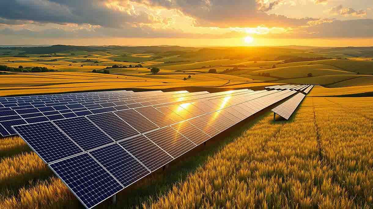 Solar panels array for renewable energy solutions